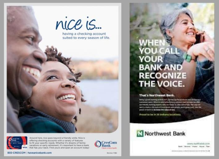 Friendly bank ad personas